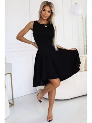 Numoco Sukienka w kolorze czarnym rozmiar: L. Czarne sukienki damskie Numoco, l, bez wzorów, bez kołnierzyka, bez ramiączek, mini, rozkloszowane. Za 206.45 zł.
