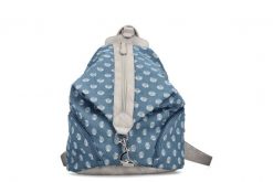 RIEKER H1055-10 blue, plecak damski. Niebieskie plecaki damskie Rieker, bez wzorów, ze skóry ekologicznej. Za 181.93 zł.