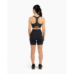 Biustonosz z niskim dekoltem dla kobiet Velites Holo. Czarne biustonosze sportowe damskie VELITES, bez wzorów, z materiału. Za 247.00 zł.