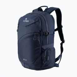 Plecak turystyczny Alpinus Lecco 30. Niebieskie plecaki damskie Alpinus, bez wzorów, z materiału, biznesowe. Za 159.99 zł.