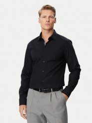 HUGO Koszula 50570285 Czarny Slim Fit. Czarne koszule męskie Hugo, m, bez wzorów, bez kołnierzyka, bez ramiączek. Za 349.99 zł.