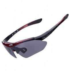 Okulary rowerowe fotochromatyczne ROCKBROS. Brązowe okulary przeciwsłoneczne męskie ROCKBROS, z materiału. Za 115.60 zł.