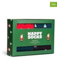 Happy Socks Skarpety (4 pary) "Holiday" w kolorze granatowo-czerwonym rozmiar: 41-46. Czerwone skarpetki męskie Happy Socks, bez wzorów, prążkowane. Za 95.99 zł.