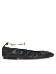 TWINSET Baleriny 251TCP150 Czarny. Czarne baleriny damskie Twinset, bez wzorów, ze skóry, bez obcasa. Za 439.99 zł.