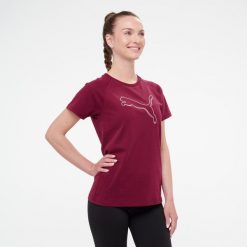 Koszulka damska Puma Gym & Pilates. Czerwone bluzki damskie Puma, m, bez wzorów, z bawełny, bez ramiączek. Za 89.99 zł.