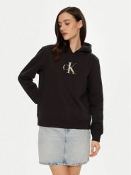 Calvin Klein Jeans Bluza Gradient J20J224721 Czarny Relaxed Fit. Czarne bluzy bez kaptura damskie Calvin Klein Jeans, xs, z bawełny. Za 249.99 zł.