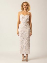 APART Sukienka w kolorze białym rozmiar: 36. Białe sukienki damskie Apart, bez wzorów, bez kołnierzyka, bez ramiączek, maxi. Za 457.95 zł.