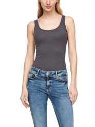 S.Oliver Top w kolorze szarym rozmiar: XS. Szare topy damskie S.Oliver, s, bez wzorów, bez kołnierzyka. Za 17.69 zł.