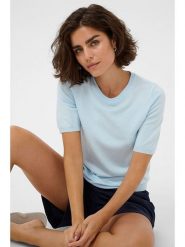 Kaffe Sweter w kolorze błękitnym rozmiar: XS. Niebieskie swetry klasyczne damskie Kaffe, xs, bez kołnierzyka. Za 86.99 zł.