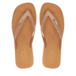 Japonki Melissa. Brązowe klapki damskie Melissa, bez wzorów, bez obcasa. Za 129.99 zł.