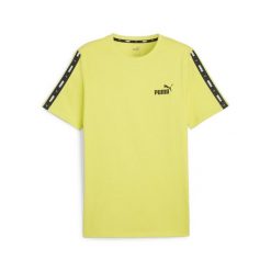 Męska koszulka Essentials+ Tape PUMA Lime Sheen Green. Zielone t-shirty sportowe męskie Puma, m, bez ramiączek, na jogę i pilates. Za 85.99 zł.