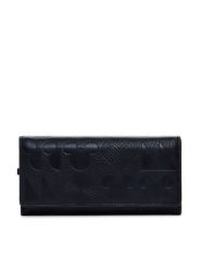Desigual Portfel 25SAYP07 Czarny. Czarne portfele damskie Desigual, bez wzorów, ze skóry. Za 189.99 zł.