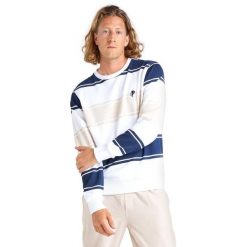 Bluza z bawełna na co dzień na siłownię. Białe bluzy bez kaptura męskie LEONE 1947 APPAREL, z bawełny. W wyprzedaży za 157.88 zł.