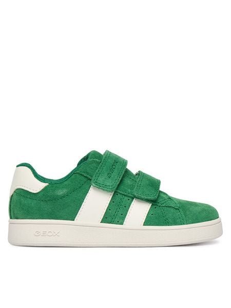 Geox Sneakersy J Eclyper Boy J65LSC 022BC C0594 M Zielony. Zielone buty sportowe chłopięce Geox, bez wzorów, ze skóry, bez zapięcia. Za 161.99 zł.