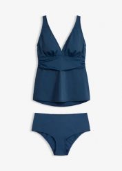Tankini (komplet 2 cz.). Niebieskie bikini damskie bonprix, bez wzorów. Za 114.99 zł.