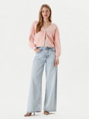 Guess Kardigan W5YR07 Z2ZK2 Różowy Oversize. Czerwone kardigany damskie Guess, xs, z aplikacjami, z bawełny. Za 319.99 zł.