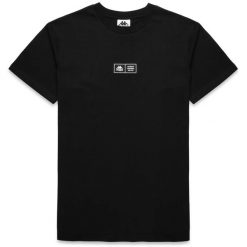 Koszulka Kappa Authentic Nuria. Czarne t-shirty sportowe męskie Kappa, xl, z materiału, bez ramiączek, na fitness i siłownię. Za 241.50 zł.