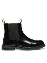 Geox Sztyblety D Serilda D56WYC 67 C9999 Czarny. Czarne botki damskie Geox, bez obcasa, na płaskiej podeszwie, bez zapięcia. Za 589.99 zł.