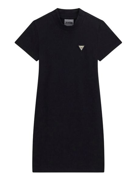 Guess Sukienka codzienna J6RK31 J1314 Czarny Regular Fit. Czarne sukienki dziewczęce Guess, z aplikacjami, z bawełny, bez ramiączek. Za 159.99 zł.