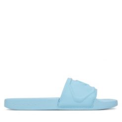 Klapki Calvin Klein Jeans. Niebieskie klapki damskie Calvin Klein Jeans, bez wzorów, z jeansu, bez obcasa. Za 199.99 zł.