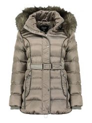 Canadian Peak Parka "Aimeraudeak" w kolorze szarobrązowym rozmiar: M. Brązowe parki damskie Canadian Peak, m, bez wzorów, z tkaniny. Za 201.08 zł.