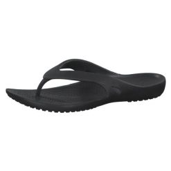 Lekkie klapki damskie Crocs Kadee Ii Flip W. Czarne klapki damskie Crocs, bez wzorów, bez obcasa. Za 94.99 zł.
