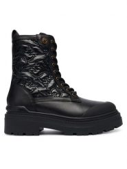 PINKO Trzewiki Mia 25 SD0401T047 Czarny. Czarne botki damskie Pinko, ze skóry, bez obcasa, na płaskiej podeszwie, bez zapięcia. Za 979.99 zł.