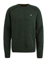 PME Legend Sweter w kolorze ciemnozielonym rozmiar: M. Zielone swetry męskie PME Legend, m, bez wzorów, z wełny, bez kołnierzyka. Za 326.32 zł.