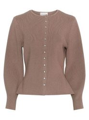 MOSS COPENHAGEN Kardigan "Shaine Lushia" w kolorze beżowym rozmiar: S/M. Brązowe kardigany damskie MOSS COPENHAGEN, m, bez wzorów, ze splotem. Za 175.26 zł.