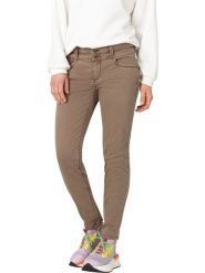 Timezone Spodnie "Enya" w kolorze karmelowym rozmiar: W25. Brązowe spodnie materiałowe damskie Timezone, z aplikacjami, z materiału, klasyczne. Za 152.99 zł.