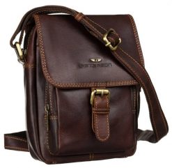 Listonoszka skórzana Peterson PTN TB-012-COM COGNAC. Brązowe saszetki męskie Peterson, ze skóry. Za 257.98 zł.