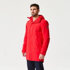Ciepła długa kurtka żeglarska męska Decathlon 500. Czarne kurtki męskie TRIBORD, na zimę, l, bez wzorów, z lycry, z kapturem. Za 399.99 zł.