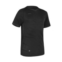 Koszulka piłkarska krótki rękaw Kipsta CLR. Czarne t-shirty sportowe męskie KIPSTA, s, z materiału, bez ramiączek, do piłki nożnej. Za 149.99 zł.