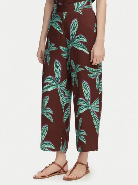 LOLA CASADEMUNT Spodnie materiałowe LS2614055 Brązowy Relaxed Fit. Brązowe spodnie materiałowe damskie lola casademunt, bez wzorów, z materiału. Za 235.99 zł.