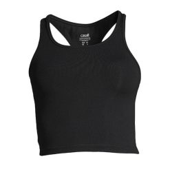 Koszulka Damska Casall Crop Rib Racerback Oddychająca Elastyczna. Czarne bluzki damskie Casall, xs, bez wzorów, sportowe, bez kołnierzyka, bez ramiączek. W wyprzedaży za 174.99 zł.