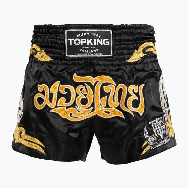 Spodenki treningowe Top King Thai Boxing. Czarne szorty damskie TOP KING, bez wzorów, sportowe. Za 219.99 zł.