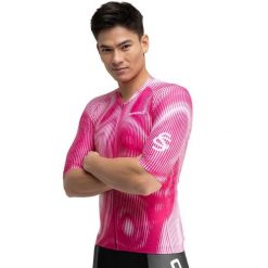 Męska koszulka rowerowa z krótkim rękawem Real Sporting de Gijón x. Czerwone t-shirty sportowe męskie SIROKO, m, bez ramiączek, rowerowe. Za 339.00 zł.