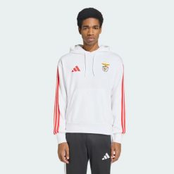 Bluza z kapturem SL Benfica DNA. Białe bluzy z kapturem męskie Adidas, l, z bawełny. Za 299.00 zł.