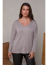Curvy Lady Sweter w kolorze jasnobrązowym rozmiar: 44/46. Brązowe swetry klasyczne damskie Curvy Lady, ze splotem, bez kołnierzyka. Za 131.74 zł.