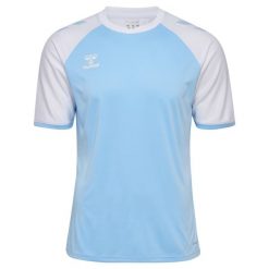 Koszulka Hummel League. Niebieskie bluzki damskie HUMMEL, bez wzorów, eleganckie, bez kołnierzyka, bez ramiączek. Za 147.00 zł.