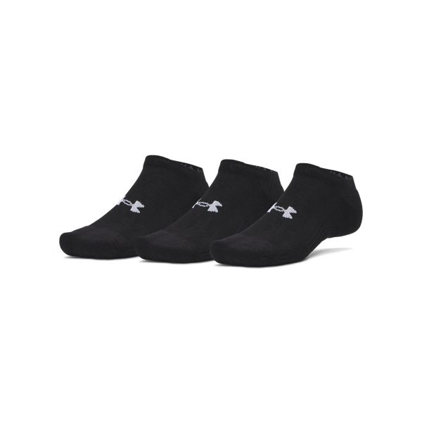 Under Armour UA PERFORMANCE COTTON 3PK NS Skarpetki unisex. Czarne skarpetki damskie Under Armour, bez wzorów, z bawełny. W wyprzedaży za 48.99 zł.