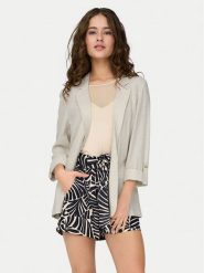 ONLY Marynarka Siesta 15322274 Beżowy Loose Fit. Brązowe marynarki i żakiety damskie Only, bez wzorów, z wiskozy. Za 129.99 zł.