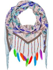 MENTHE À L'O Szal ze wzorem - 160 x 115 cm rozmiar: onesize. Szaliki i kominy damskie MENTHE À L'O, z aplikacjami, z bawełny. Za 113.90 zł.