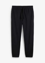 Spodnie sportowe loose fit. Czarne spodnie sportowe męskie bonprix. Za 82.99 zł.