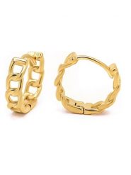 MOODE Kolczyki-kreole "Leopoldine" rozmiar: onesize. Żółte kolczyki damskie MOODE, ze stali. Za 43.99 zł.