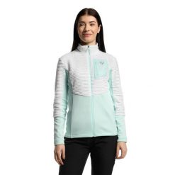 Bluza narciarska damska ZIENER Jonia. Niebieskie bluzy sportowe damskie Ziener, na jesień, bez wzorów, z elastanu, bez ramiączek, długie, bez kaptura. Za 189.99 zł.