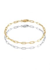 Elli Bicolor Armband Set 925 Sterling Silber vergoldet Bransoletki 1 ct Damski. Bransoletki damskie Elli, srebrne. Za 228.99 zł.