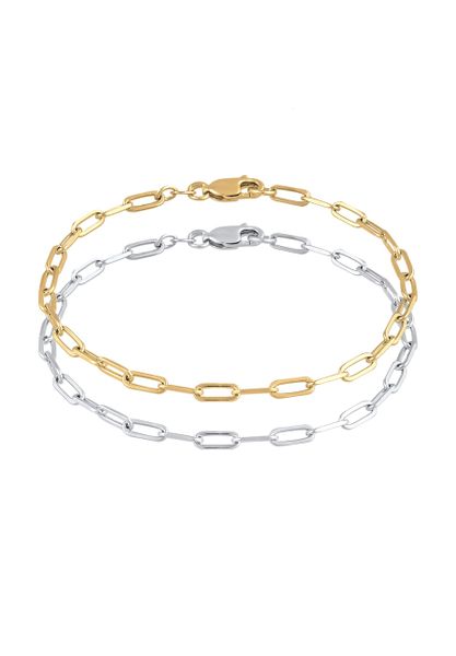 Elli Bicolor Armband Set 925 Sterling Silber vergoldet Bransoletki 1 ct Damski. Bransoletki damskie Elli, srebrne. Za 228.99 zł.
