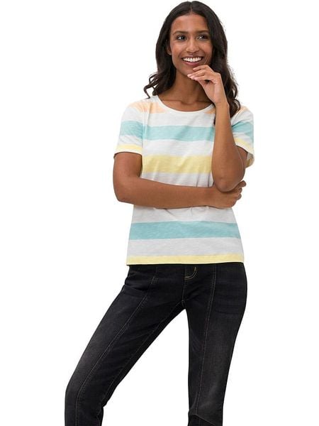 Heine Koszulka ze wzorem rozmiar: 42. Bluzki damskie Heine, bez wzorów, z bawełny, bez kołnierzyka. Za 48.39 zł.