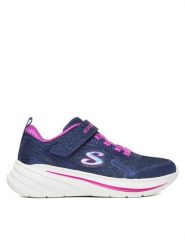 Skechers Sneakersy Wave 92 303557L NVY Granatowy. Niebieskie buty sportowe dziewczęce Skechers, bez wzorów, z materiału, bez zapięcia. Za 179.99 zł.